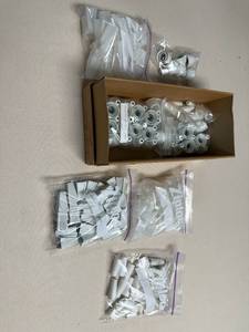 lot 108 image: Bulk Lot of White Weighted Pulley Components