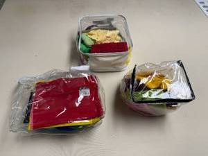 lot 119 image: Lot of Assorted Scrap Fabric Pieces in Various Colors