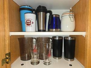lot 140 image: Collection of Assorted Mugs, Glasses, and Tumblers