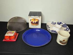 lot 149 image: Assorted Kitchenware Collection Including Trifle Bowl, Plates, and More