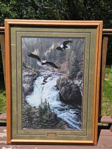 lot 168 image: Framed Artwork Land Of The Free by Alan Hunt