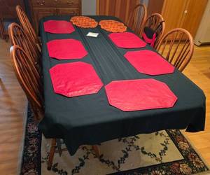 lot 207 image: Dining Set with Table and 6 Chairs
