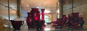 lot 217 image: Collection of Vintage Ruby Red Glassware