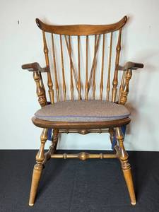 lot 249 image: Vintage Wood Spindle Back Armchair