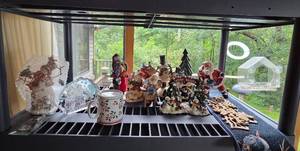 lot 291 image: Assorted Holiday Decorations with Santa and Winter Figurines