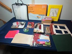 lot 363 image: Comprehensive Crafting Supply Kit with Tools and Materials