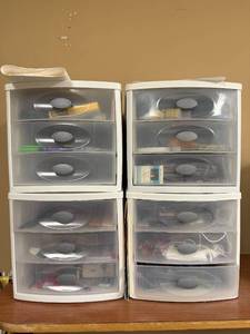 lot 389 image: Set of Crafting Supplies with Storage Drawers