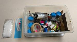 lot 393 image: Assorted Sewing and Craft Supplies Kit