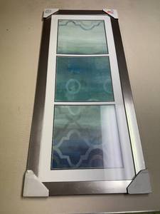 lot 396 image: Framed Artwork by Cynthia Coulter - Blue and Green Tones