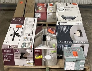 lot 4 image: HUGE LOT of Lighting, Ceiling Fans, Recessed Lights Misc Hampton Bay, Hunter, Progress Lighting, Plumbing, Kitchen & Bathroom Faucets, Showers, Valves and much MORE - For Parts - Sells GREAT on eBay