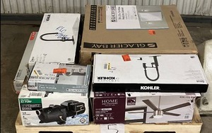 lot 5 image: HUGE LOT of Lighting, Ceiling Fans, Recessed Lights Misc Hampton Bay, Hunter, Progress Lighting, Plumbing, Kitchen & Bathroom Faucets, Showers, Valves and much MORE - For Parts - Sells GREAT on eBay