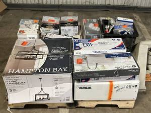 lot 12 image: HUGE LOT of Lighting, Ceiling Fans, Recessed Lights Misc Hampton Bay, Hunter, Progress Lighting, Plumbing, Kitchen & Bathroom Faucets, Showers, Valves and much MORE - For Parts - Sells GREAT on eBay