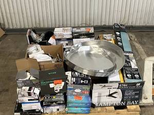 lot 13 image: HUGE LOT of Lighting, Ceiling Fans, Recessed Lights Misc Hampton Bay, Hunter, Progress Lighting, Plumbing, Kitchen & Bathroom Faucets, Showers, Valves and much MORE - Complete Sets - Sells GREAT on eBay