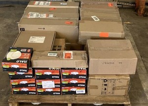 lot 21 image: HUGE LOT of Lighting, Ceiling Fans, Recessed Lights Misc Hampton Bay, Hunter, Progress Lighting, Plumbing, Kitchen & Bathroom Faucets, Showers, Valves and much MORE - Complete Sets - Sells GREAT on eBay