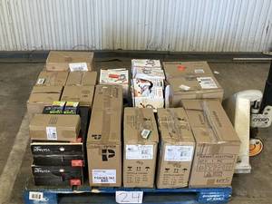lot 24 image: HUGE LOT of Lighting, Ceiling Fans, Recessed Lights Misc Hampton Bay, Hunter, Progress Lighting, Plumbing, Kitchen & Bathroom Faucets, Showers, Valves and much MORE - Complete Sets - Sells GREAT on eBay