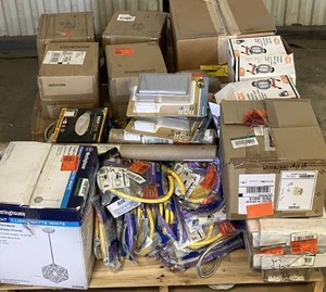 lot 27 image: HUGE LOT of Lighting, Ceiling Fans, Recessed Lights Misc Hampton Bay, Hunter, Progress Lighting, Plumbing, Kitchen & Bathroom Faucets, Showers, Valves and much MORE - Complete Sets - Sells GREAT on eBay