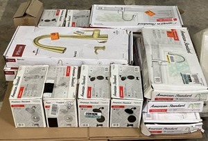 lot 34 image: HUGE LOT of Pfister Showers, Kitchen Faucets, Bathroom Faucets,  Valves, Trim Kits and much more Complete Sets - Sells GREAT on eBay
