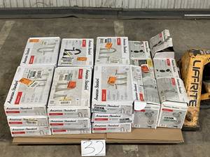 lot 32 image: HUGE LOT of American Standard  Pfister Showers, Kitchen Faucets, Bathroom Faucets,  Valves, Trim Kits and much more Complete Sets - Sells GREAT on eBay