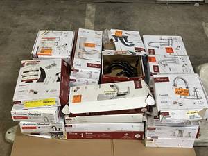 lot 36 image: HUGE LOT of Pfister Showers, Kitchen Faucets, Bathroom Faucets,  Valves, Trim Kits and much more Complete Sets - Sells GREAT on eBay