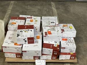 lot 39 image: HUGE LOT of Pfister Showers, Kitchen Faucets, Bathroom Faucets,  Valves, Trim Kits and much more Complete Sets - Sells GREAT on eBay