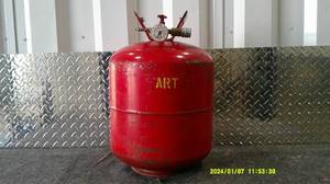 lot 7 image: Red Air Canister with Valve