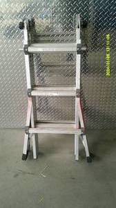 lot 62 image: Gorilla Ladders Adjustable Heavy Duty Ladder