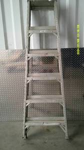 lot 60 image: Werner 6 foot Aluminum Ladder