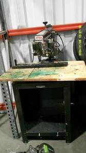 lot 120 image: Vintage Sears Craftsman 9 Radial Arm Saw and Stand.