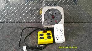 lot 124 image: Multi Outlet Extension Cords and Outlet Splicers.