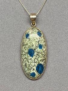 lot 3B image: Sterling Silver 925 K2 Jasper Pendant Necklace Elegant