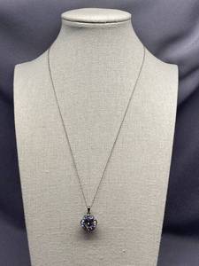 lot 4B image: Sterling Silver 925 Necklace with Brilliant Stone
