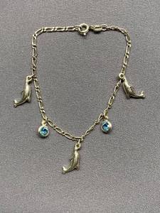 lot 27B image: Sterling Silver 925 Dolphin Charm Bracelet