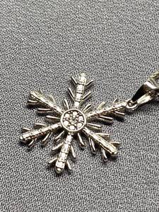 lot 43B image: Snowflake Sterling Silver 925 Pendant Necklace