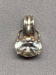 lot 50B image: Vintage Sterling Silver 925 Gemstone Pendant