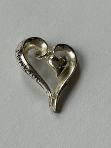 lot 33X image: Sterling Silver Heart Pendant LA