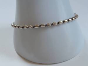 lot 36X image: Sterling Silver 925 Beaded Bracelet, 8 Inch
