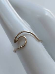 lot 47X image: Unique Sterling Silver Wave Rings Set of 4