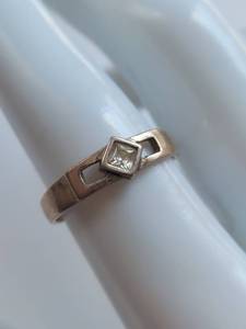 lot 51X image: Sterling Silver Ring with Gemstone