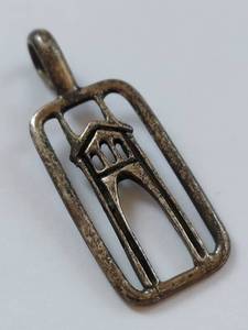 lot 64X image: Vintage Sterling Silver Architectural Tower Pendant