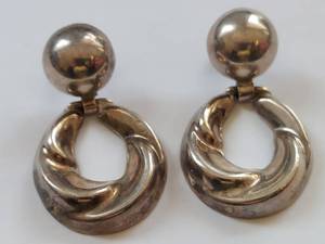 lot 68X image: Vintage Mexican Sterling Silver Earrings