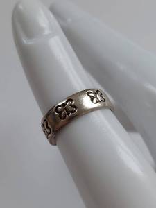lot 90X image: Sterling Silver Butterfly Adjustable Ring