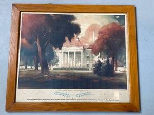 lot 14J image: White House Framed Picture