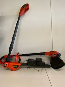 lot 16E image: Black & Decker Cordless Hedge Trimmer & GrassHog Set