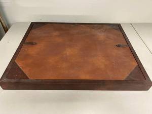 lot 25E image: Leather Checkers & Backgammon Game Set