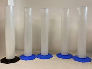 lot 49E image: Set of 5 Graduated Cylinders for Laboratory Use