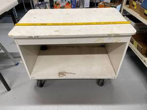 lot 80E image: Vintage Industrial Utility Cart on Wheels