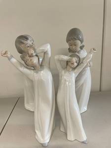 lot 9K image: Lladro and Zaphir Porcelain Figurine Set of 3 Children Vintage Collection