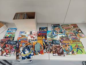lot 25K image: Marvel DC Comic Book Lot Spider-Man X-Men Collection