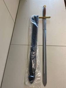 lot 30K image: Medieval Sword with Brass Handguard & Sheath - New Millenium 2000