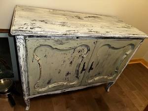 lot 29L image: Vintage Distressed Wooden Cabinet